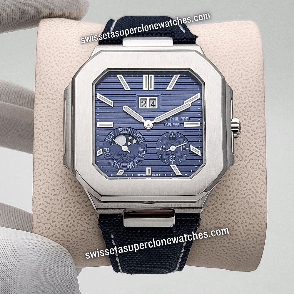 Patek Philippe Cubitus Platinum 5822P-001 Sunburst Blue Dial 45mm Swiss ETA 240 PS CI J LU Automatic Movement Replica Top Quality Exact 11 Super Clone Watch (2) Patek Philippe Cubitus Platinum 5822P-001 Sunburst Blue Dial 45mm Swiss ETA 240 PS CI J LU Automatic Movement Replica Top Quality Exact 11 Super Clone Watch (2)