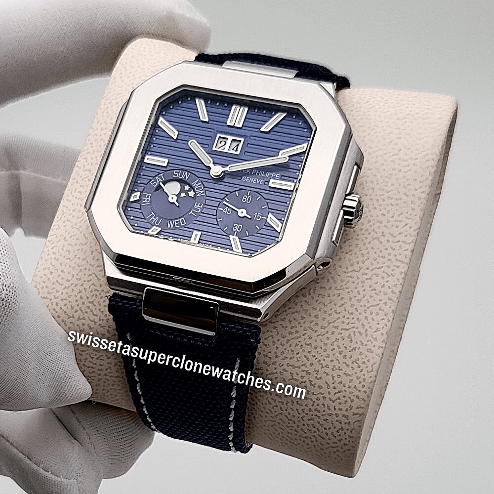 Patek Philippe Cubitus Platinum 5822P-001 Sunburst Blue Dial 45mm Swiss ETA 240 PS CI J LU Automatic Movement Replica Top Quality Exact 11 Super Clone Watch (4) Patek Philippe Cubitus Platinum 5822P-001 Sunburst Blue Dial 45mm Swiss ETA 240 PS CI J LU Automatic Movement Replica Top Quality Exact 11 Super Clone Watch (4)