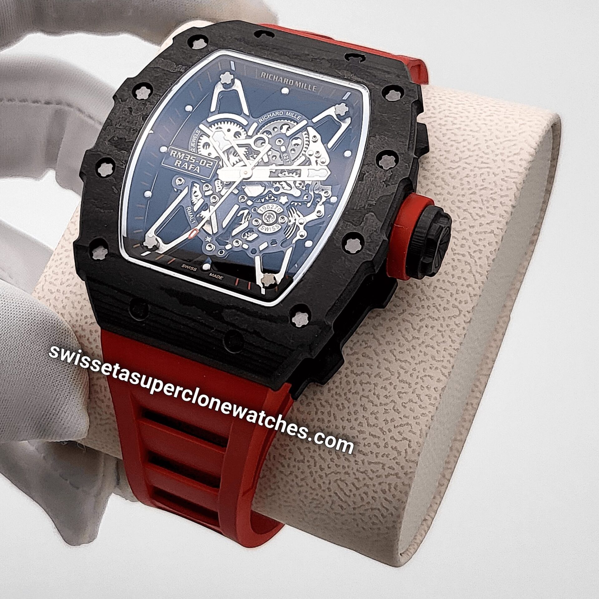 Richard Mille RM 35-02 Rafael Nadal Black Carbon TPT 44.5mm Exact 11 Top Quality Replica Super Clone Swiss ETA RM 35-02 Automatic Movement Watch (5) Richard Mille RM 35-02 Rafael Nadal Black Carbon TPT 44.5mm Exact 11 Top Quality Replica Super Clone Swiss ETA RM 35-02 Automatic Movement Watch (5)
